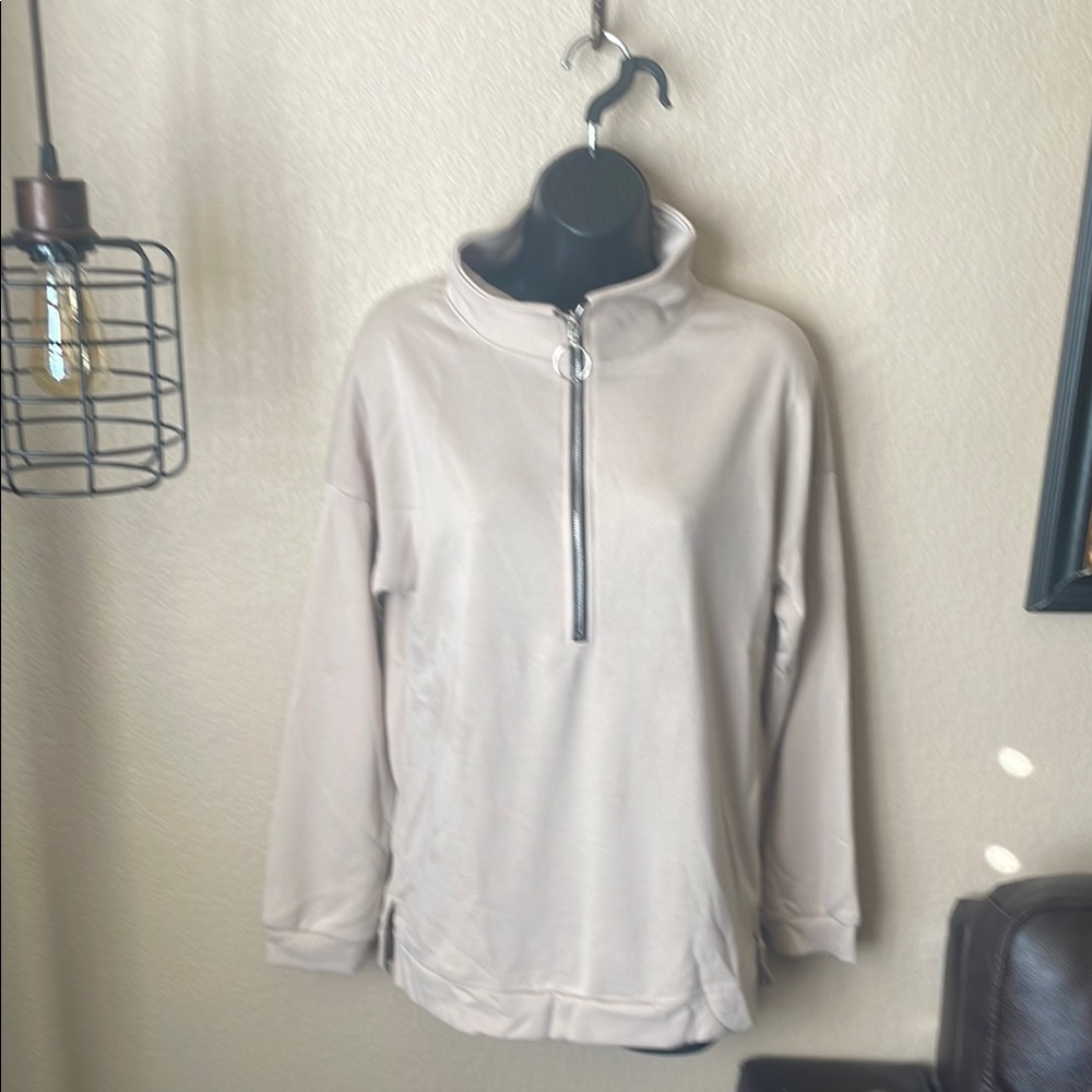 PRETTYGARDEN Women's Causal 1/4 Zip Long Sleeve Pullover Size S